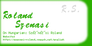 roland szenasi business card